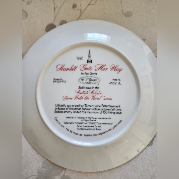 Scarlett O'Hara Keepsake Plate - Picture 2 of 5